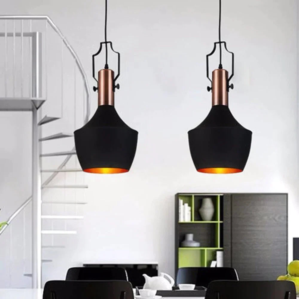Retro Industrial Chandelier Light Black Metal Shade Housing Kitchen Restaurant Bar Cafe Led Pendant