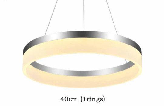40 60 80Cm 3 Rings Modern Led Pendant Light For Living Room Bedroom Luminaire Acrylic Hanging Lamp
