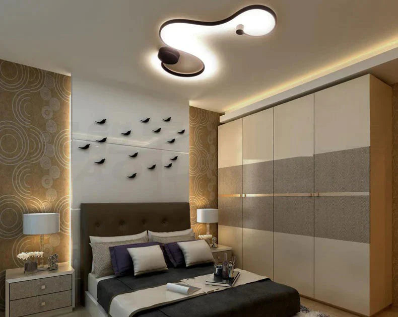 Simple Modern Led Ceiling Light Black&amp;White Body Lustres Led Lamp Living Room Bedroom Beside Room