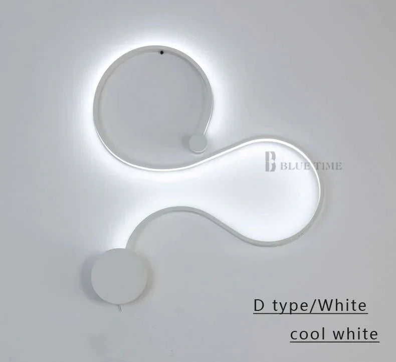 Simple Modern Led Ceiling Light Black&amp;White Body Lustres Led Lamp Living Room Bedroom Beside Room
