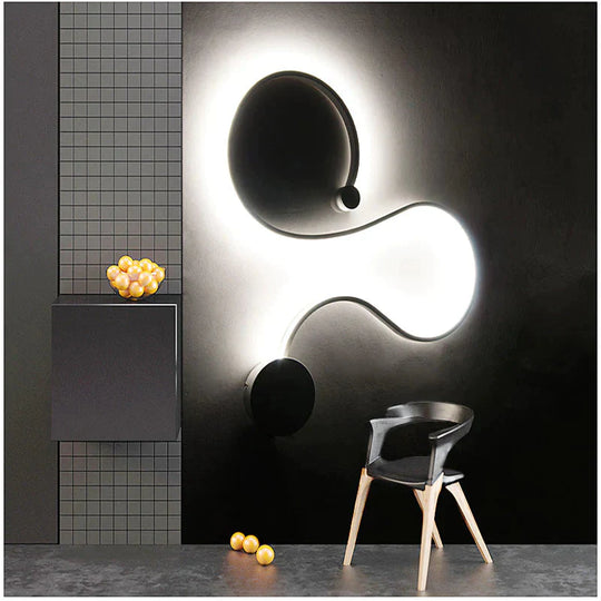 Simple Modern Led Ceiling Light Black&amp;White Body Lustres Led Lamp Living Room Bedroom Beside Room