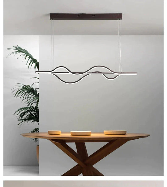 Length 1000Mm 37W Dimmable Rc New Arrival Modern Led Pendant Lights For Dining Room Kitchen Bar Lamp