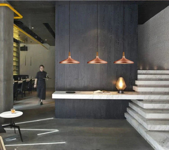 Brushed Gold/Silver Modern Pendant Lights Industrial Kitchen Lamp Shade Light For Dining Room