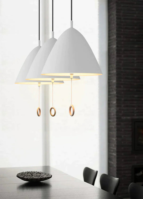 Colorful Bedside Pendant Light Pull Control Kitchen Lighting Fixture Hanging Lamp Modern Nordic