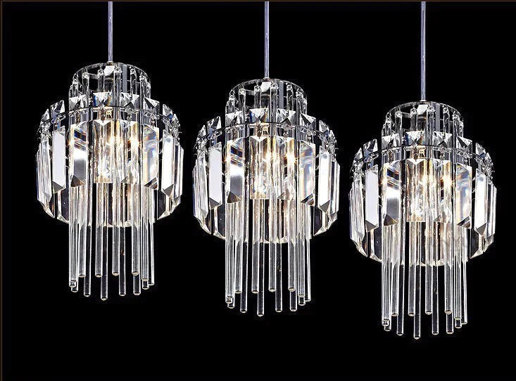 Creative Crystal Led Chandelier Pendant Lamp E14 Industrial Lustre Lamps For Kitchen Decorative