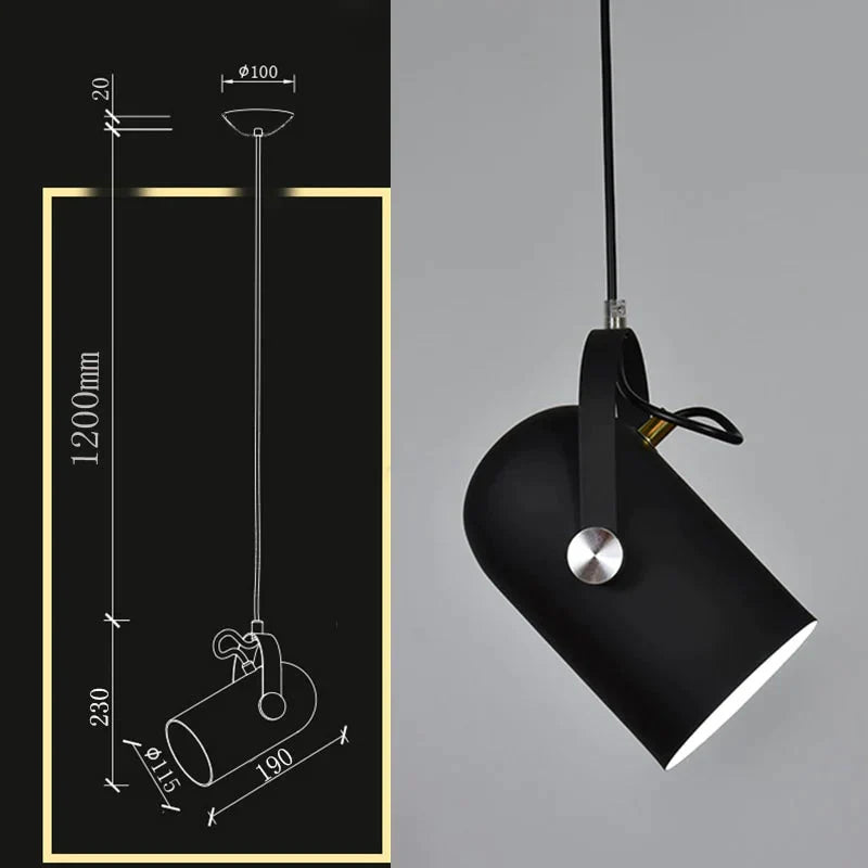 Nordic Minimalism Droplight Angle Adjustable E27 Small Pendant Lights Home Decor Lighting Lamp And