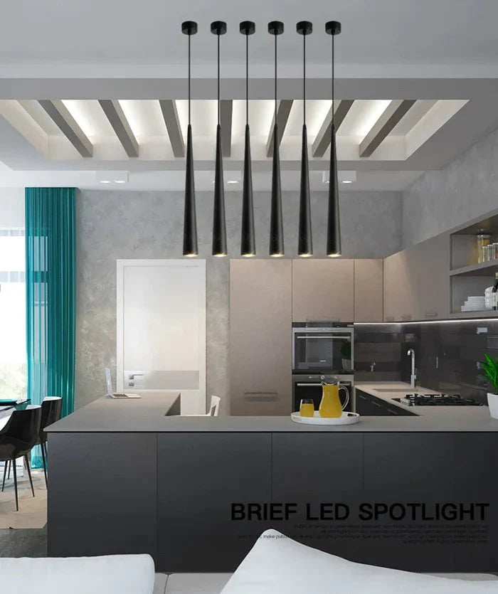 Dimmable Cob Cone Led Modern Pendant Light Aluminum&amp;Metal Home7W /12W Hang Lamp Dining/Living Room