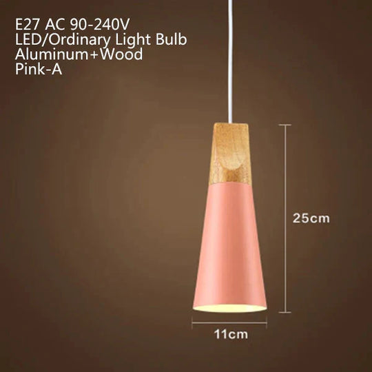 Nordic Modern Macaron Combination Wooden Pendant Lamp Loft Restaurant Cafe Decoration Light Bedroom