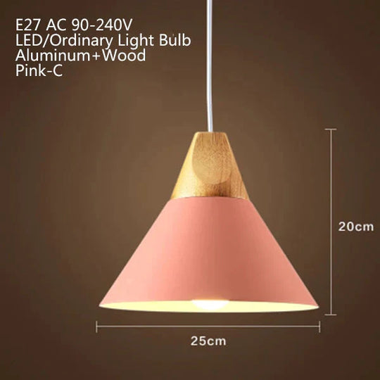 Nordic Modern Macaron Combination Wooden Pendant Lamp Loft Restaurant Cafe Decoration Light Bedroom