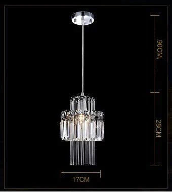 Creative Crystal Led Chandelier Pendant Lamp E14 Industrial Lustre Lamps For Kitchen Decorative