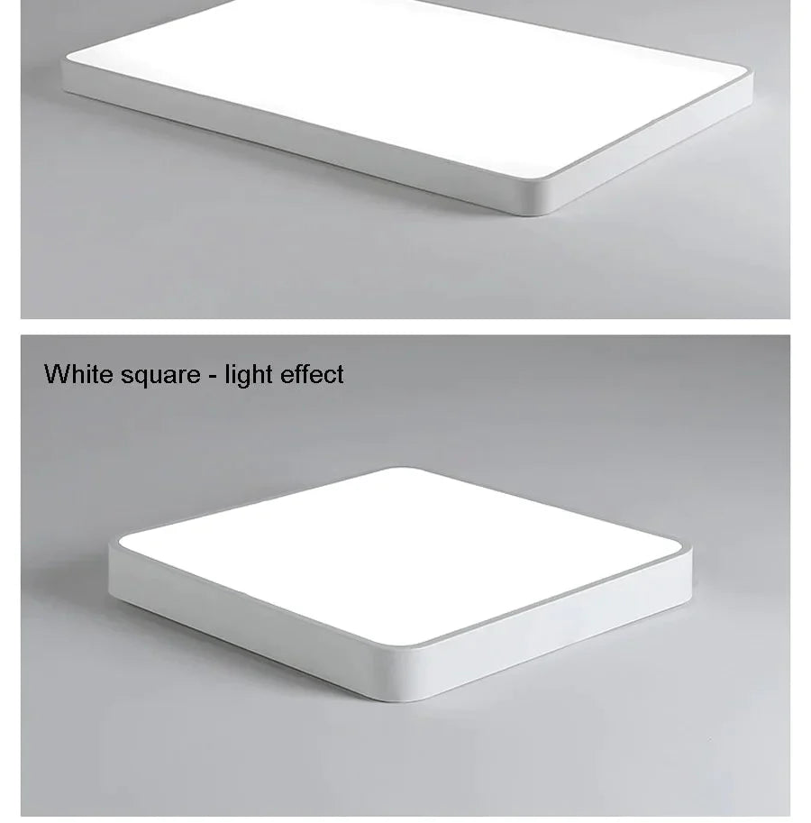 Macaroon Square Ceiling Lights For Living Room Bedroom 5Cm Height Led Lamp Dimmable Color Fixtures