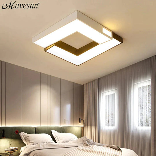 Modern Square Led Ceiling Lights For Living Room White Celling Lamps Bedroom Lighting Fixture
