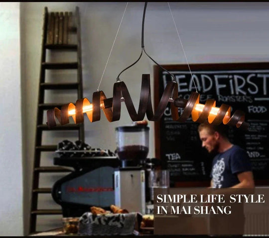 Rocco - Retro Vintage Spiral Spring Industrial Hanging Pendant Light