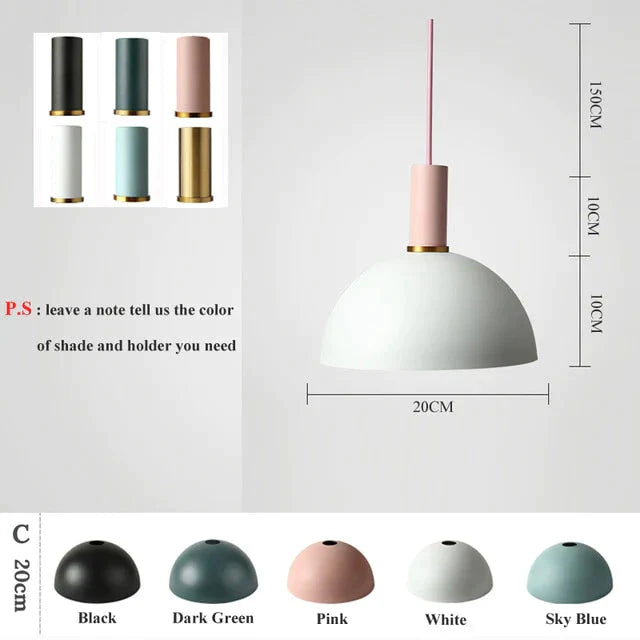 Modren Simple Pendant Lights Diy Nordic E27 Hanging Lamps Restaurant Bar Living Room Bedside