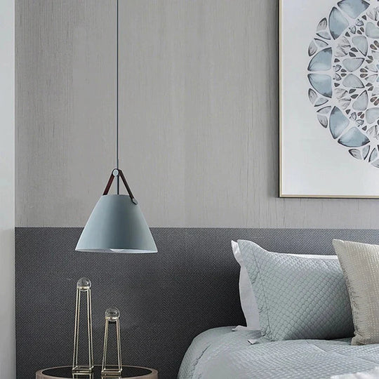 Nordic Simple Black White Pendant Light E27 Led Modern Hanging Lamp For Bedroom Living Room Hotel