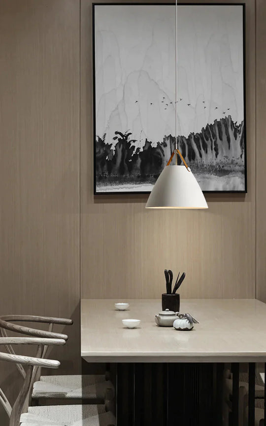 Nordic Simple Black White Pendant Light E27 Led Modern Hanging Lamp For Bedroom Living Room Hotel
