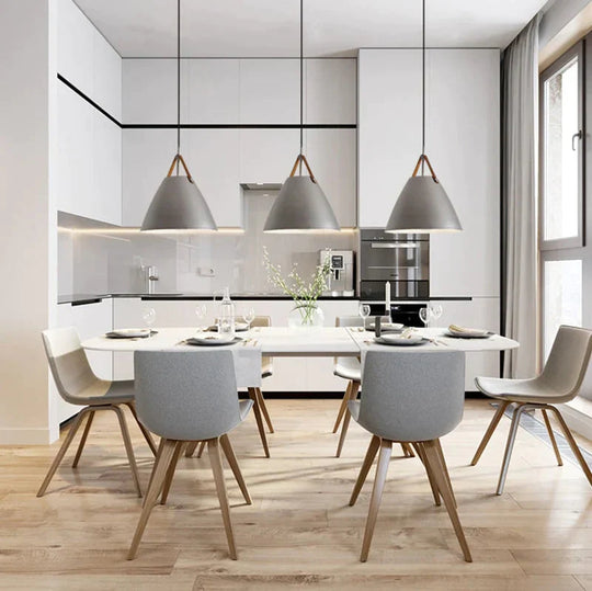 Nordic Simple Black White Pendant Light E27 Led Modern Hanging Lamp For Bedroom Living Room Hotel