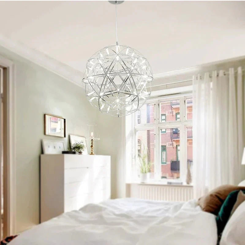 Industrial Loft Iron Ball Sparking Pendant Light Led G4 Modern Nordic Hanging Lamp For Living Room