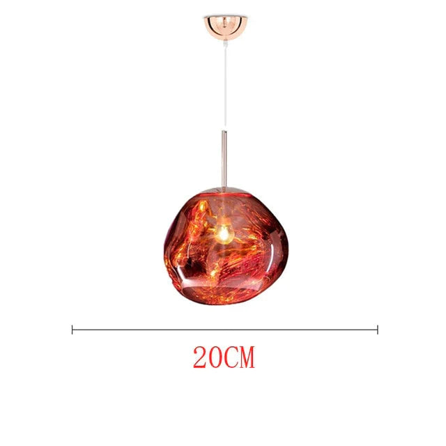 Nordic Led Glass Chandelier Lava Ball Pendant Lamps Hanging Bedroom Kitchen Modern Personality