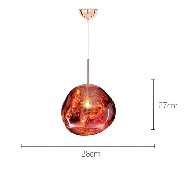 Nordic Led Glass Chandelier Lava Ball Pendant Lamps Hanging Bedroom Kitchen Modern Personality