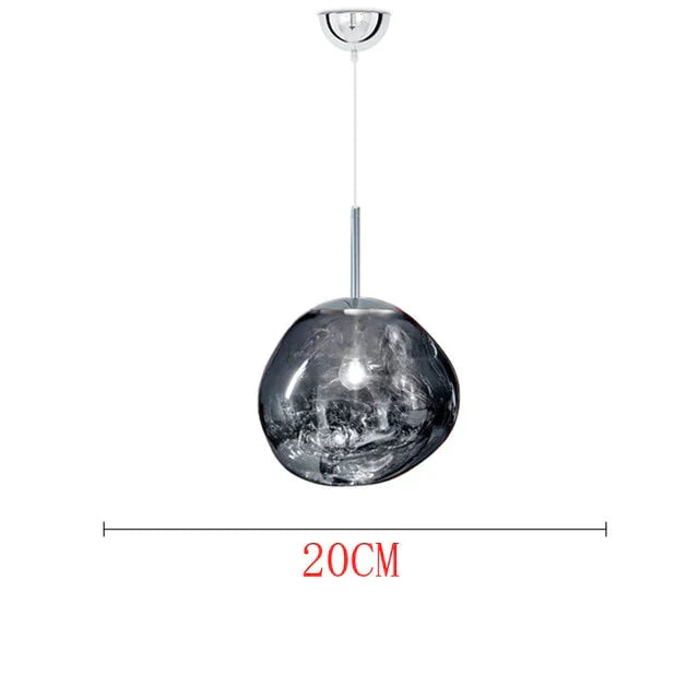 Nordic Led Glass Chandelier Lava Ball Pendant Lamps Hanging Bedroom Kitchen Modern Personality