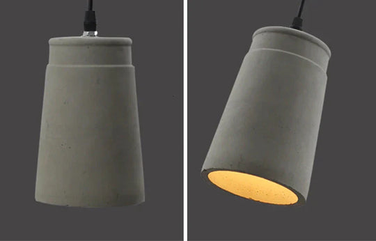 Vintage 5 Styles Cement Hanging Pendant Lamp E27 Led Light With Switch Lighting Fixture For Living