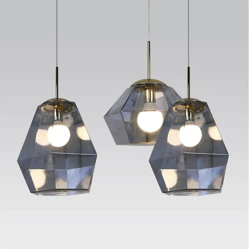 Nordic Colorful Lava Shaped Lamps E27 Led Glass Pendant Lights For Dining Room Living Bedroom Aisle