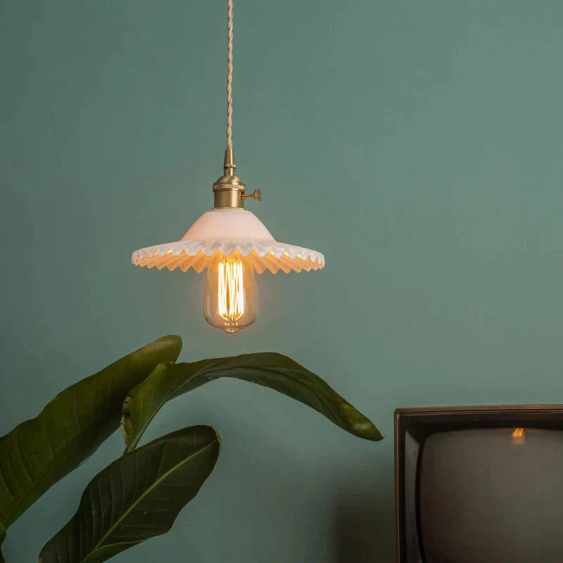 Europe Retro Novelty Glass&amp;Iron Pendant Light Led E27 With 5 Colors For Bedroom/Living