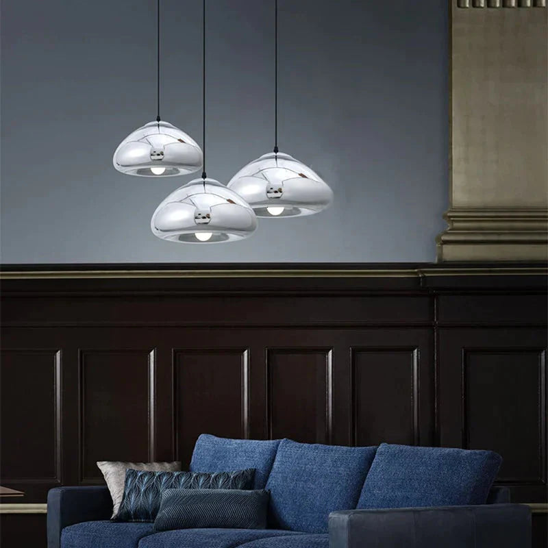 Art Deco Modern Novelty Glass Pendant Light Led E27 With 3 Colors For Parlor Bedroom Dining Room