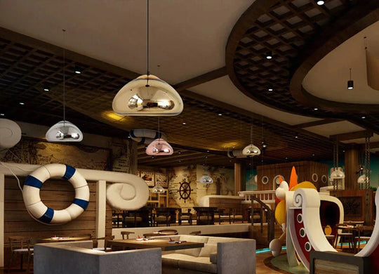 Art Deco Modern Novelty Glass Pendant Light Led E27 With 3 Colors For Parlor Bedroom Dining Room
