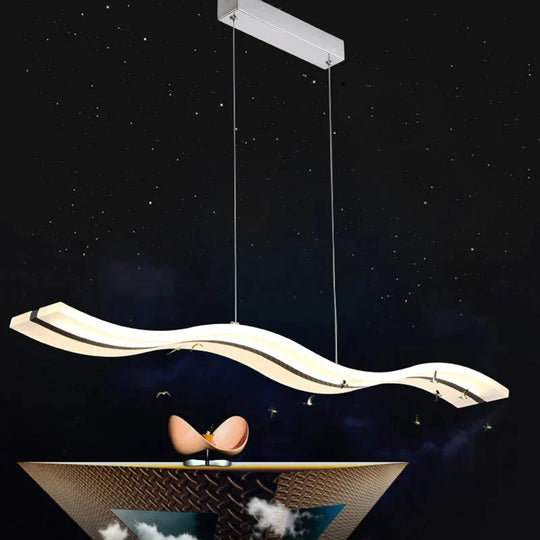 Modern European Alloy Painted 3 Style Minimalism Pendant Light Led Lamp For Living Room Restaurant