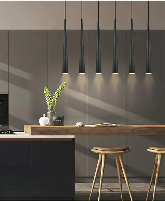 Dimmable Cob Cone Led Modern Pendant Light Aluminum&amp;Metal Home7W /12W Hang Lamp Dining/Living Room