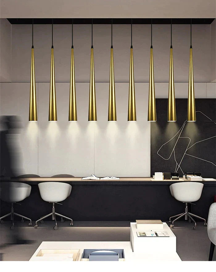 Dimmable Cob Cone Led Modern Pendant Light Aluminum&amp;Metal Home7W /12W Hang Lamp Dining/Living Room