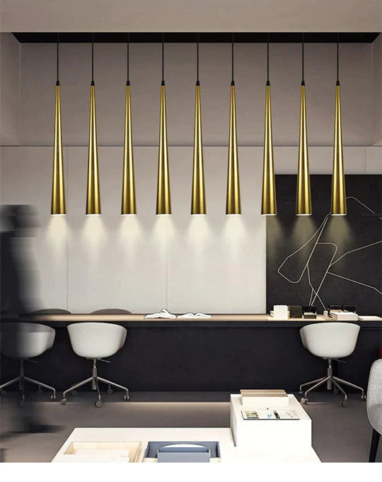 Dimmable Cob Cone Led Modern Pendant Light Aluminum&amp;Metal Home7W /12W Hang Lamp Dining/Living Room