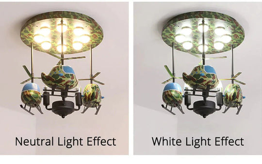 Chandeliers For Bedroom Room Bear Lamp 3/5/6 Heads Decorative Lampshade Baby Child With Remote