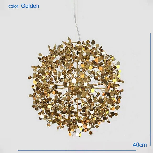 Pendant Light Stainless Steel Shade Dining Room Led Lamps Foyer Modern Golden Lighting Restaurant