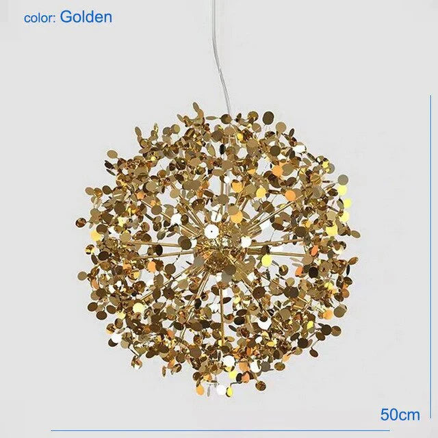 Pendant Light Stainless Steel Shade Dining Room Led Lamps Foyer Modern Golden Lighting Restaurant