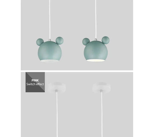 Pendant Lights Nordic Macaron Wrought Iron Personality Cute Lighting Cartoon Corridor Bedroom