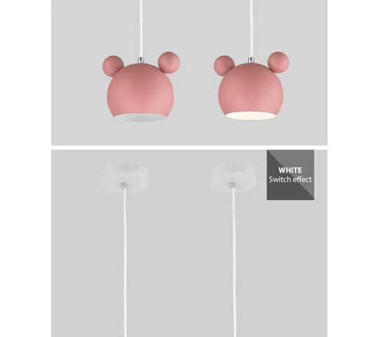 Pendant Lights Nordic Macaron Wrought Iron Personality Cute Lighting Cartoon Corridor Bedroom