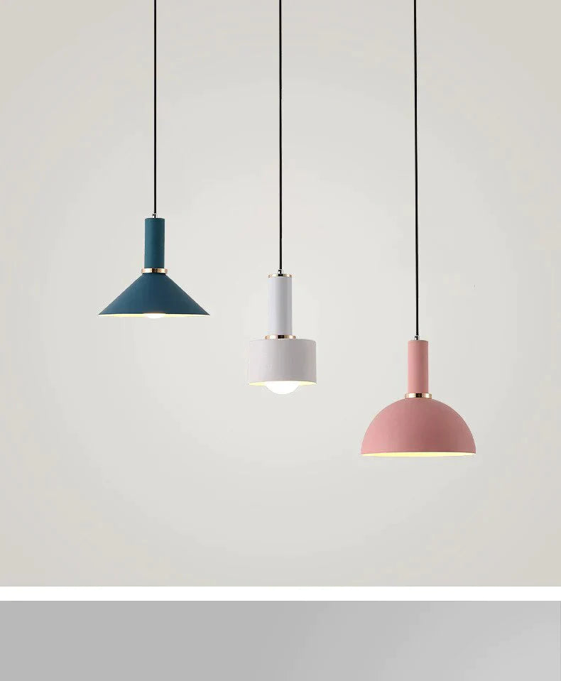 Nordic Macarons Pendant Lights E27 Led Modern Creative Hanging Lamp Design Diy For Bedroom Living