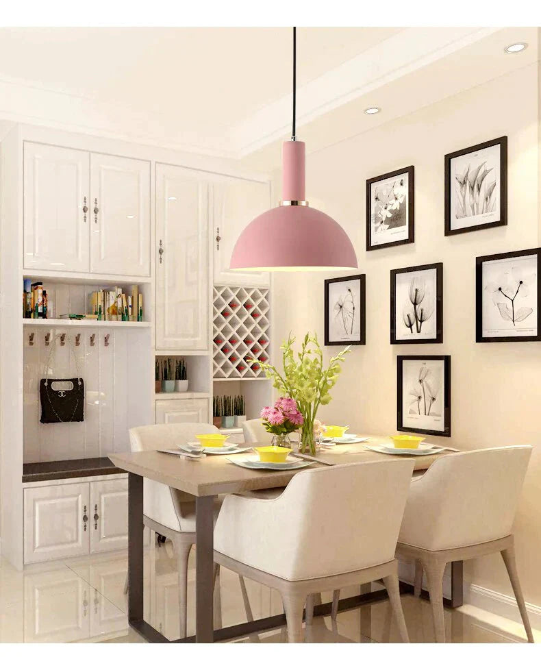 Nordic Macarons Pendant Lights E27 Led Modern Creative Hanging Lamp Design Diy For Bedroom Living