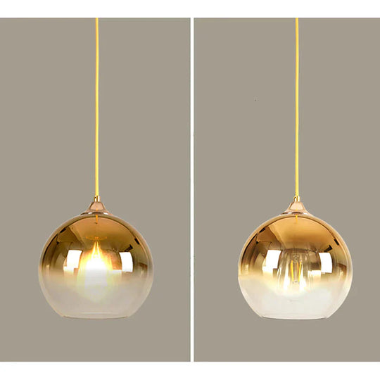 Modern Creative Personality Ball Glass E27 Led Pendant Lamp For Dining Room Living Bedroom Study