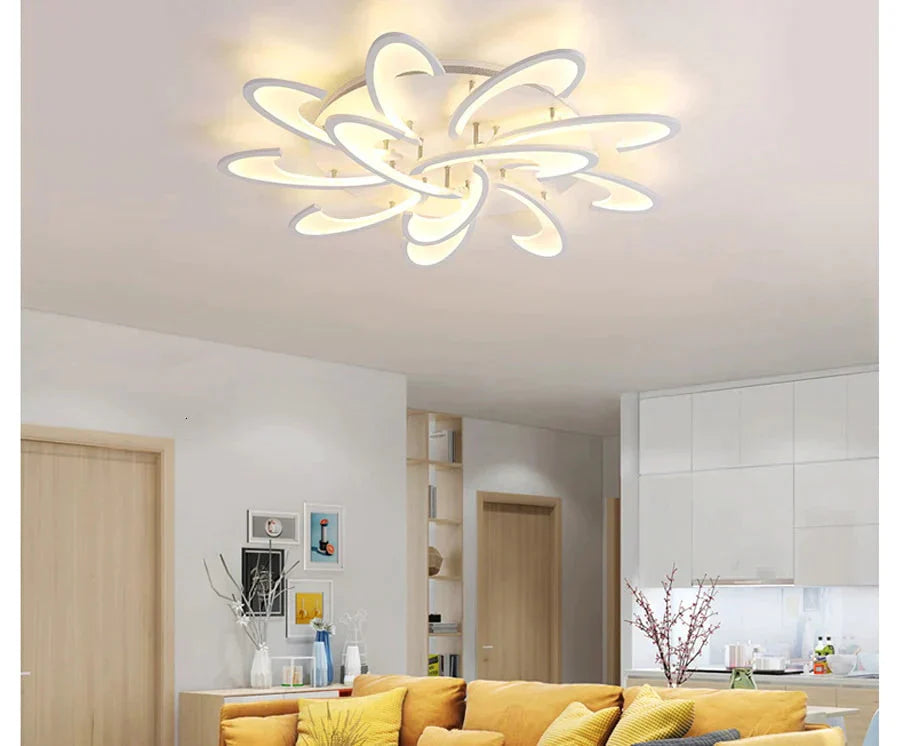 Remote Control Led Ceiling Light With Ultra - Thin Acrylic Lamp For Living Room Bed Flush Mount