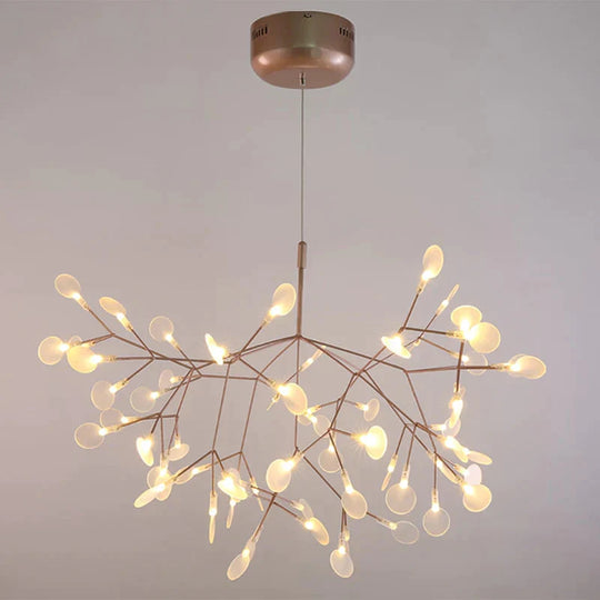 45 Heads Large Modern Led Pendant Light Nordic Acrylic Branches Dining Room Kitchen Cherry Blossoms
