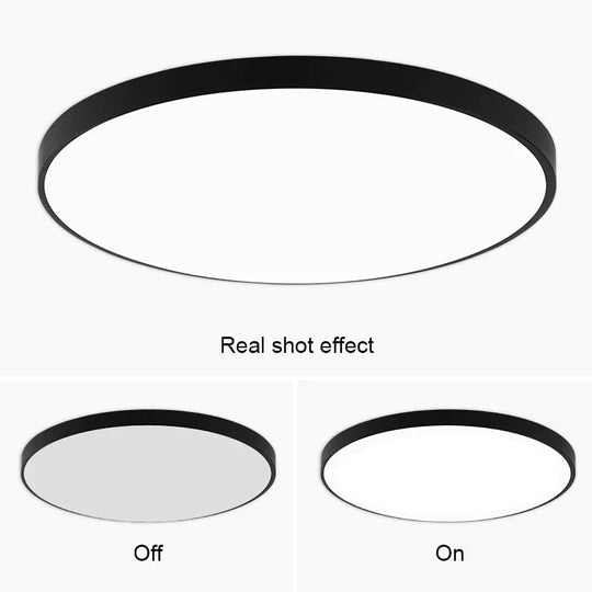 Led Ceiling Light Acryl Alloy Modern Lamp Living Room Lighting Round &amp; Square 3Cm Super Thin For
