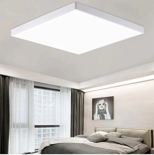 Led Ceiling Light Acryl Alloy Modern Lamp Living Room Lighting Round &amp; Square 3Cm Super Thin For