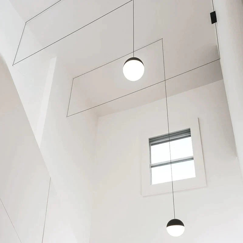 Bedside Modern Pendant Lamp Led Wire Suspension Lights Chandelier Loft Decor Kitchen Island Glass