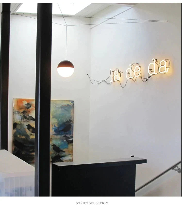 Bedside Modern Pendant Lamp Led Wire Suspension Lights Chandelier Loft Decor Kitchen Island Glass