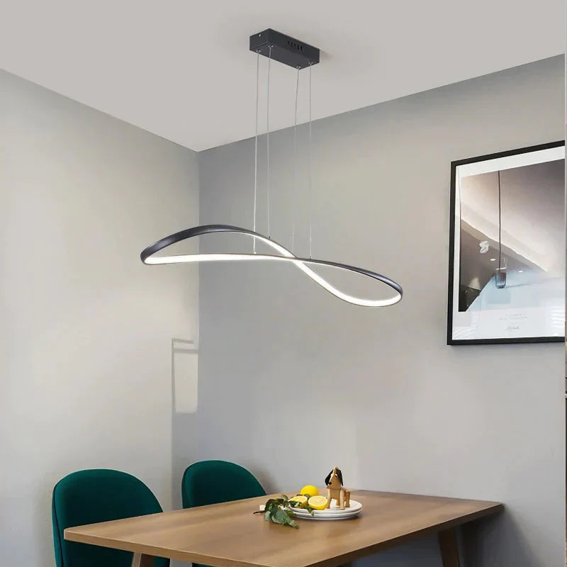 Modern Led Pendant Lights For Dining Room Kitchen Home Deco Lamp Matte Black/White Finished