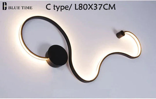 Simple Modern Led Ceiling Light Black&amp;White Body Lustres Led Lamp Living Room Bedroom Beside Room